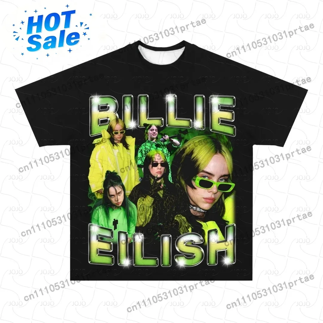 Street Fashion Men 2025 - Billie Eilish Retro Desenli Tişört 2025