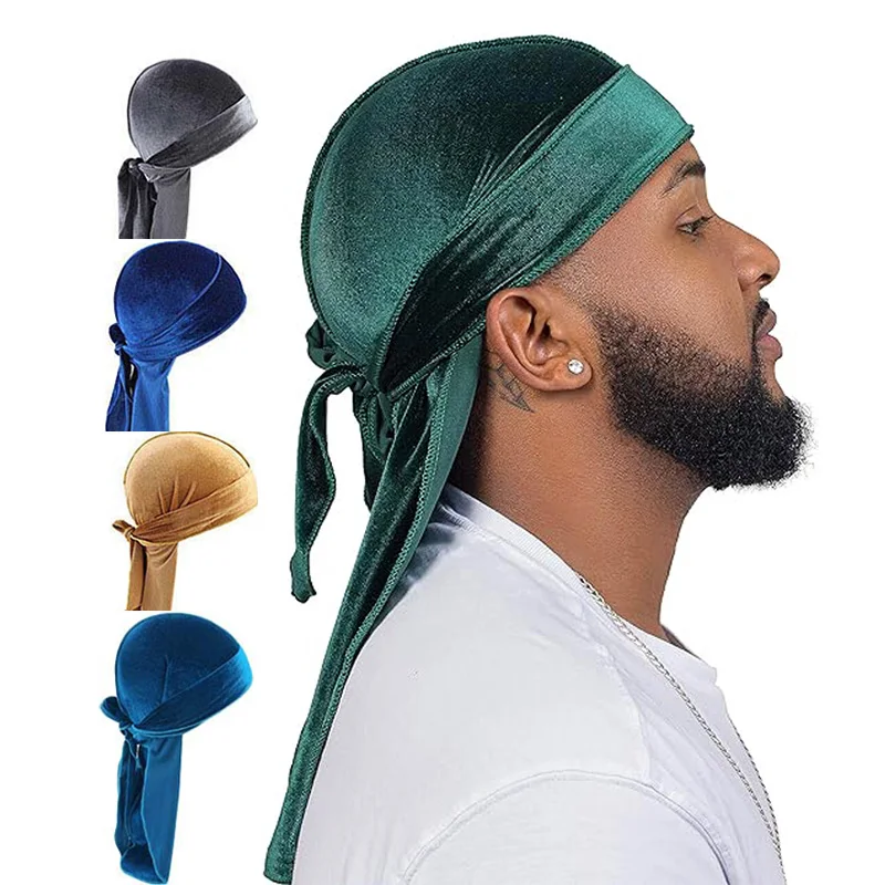 Street Fashion Hats - kkjoy Unisex Kadife Durags Bandana Türban