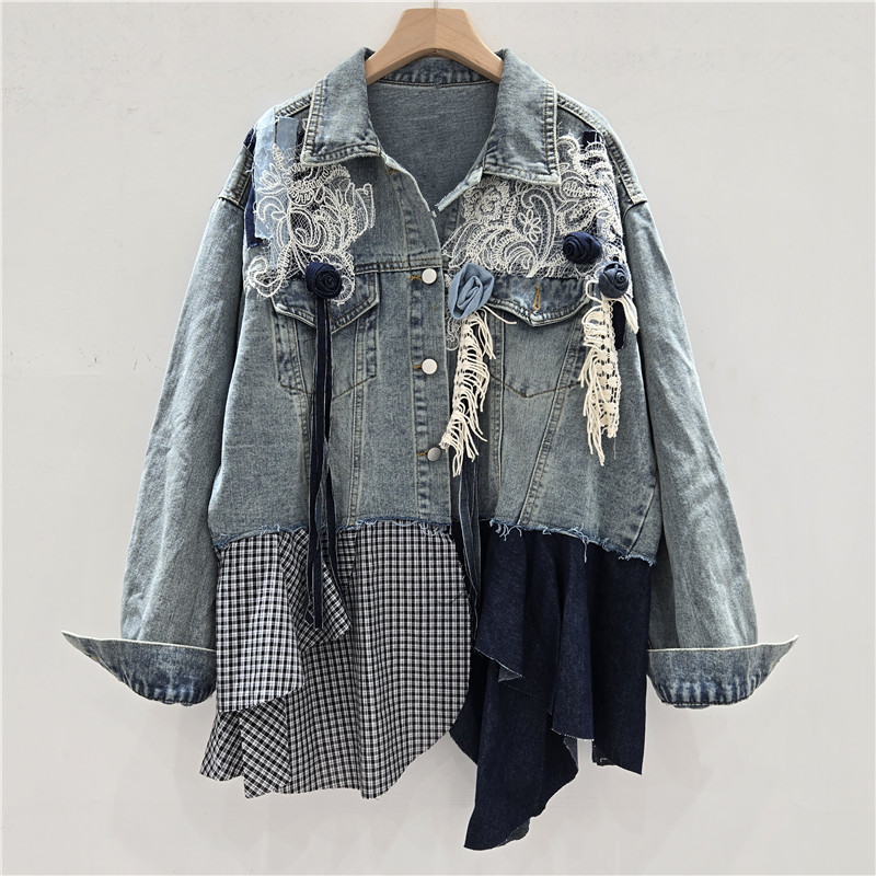Street Fashion Korea - SuperAen Sonbahar 2025 Yeni kadın Denim
