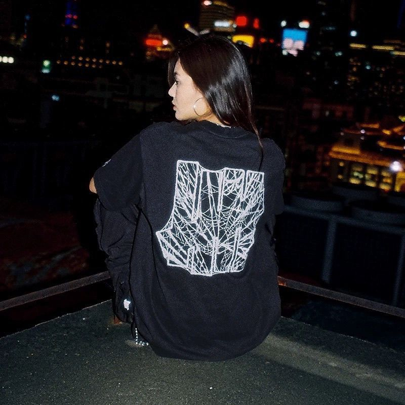 Street Fashion Brand Logo - Mükemmeliyetçi Unisex Ortak Markalı Kısa Kollu