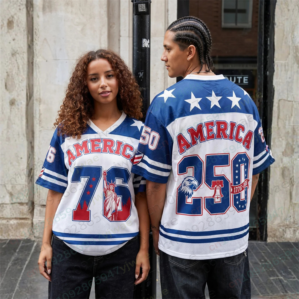 Street Fashion Usa - ABD 250. Yıldönümü Fileli Forma Modaya