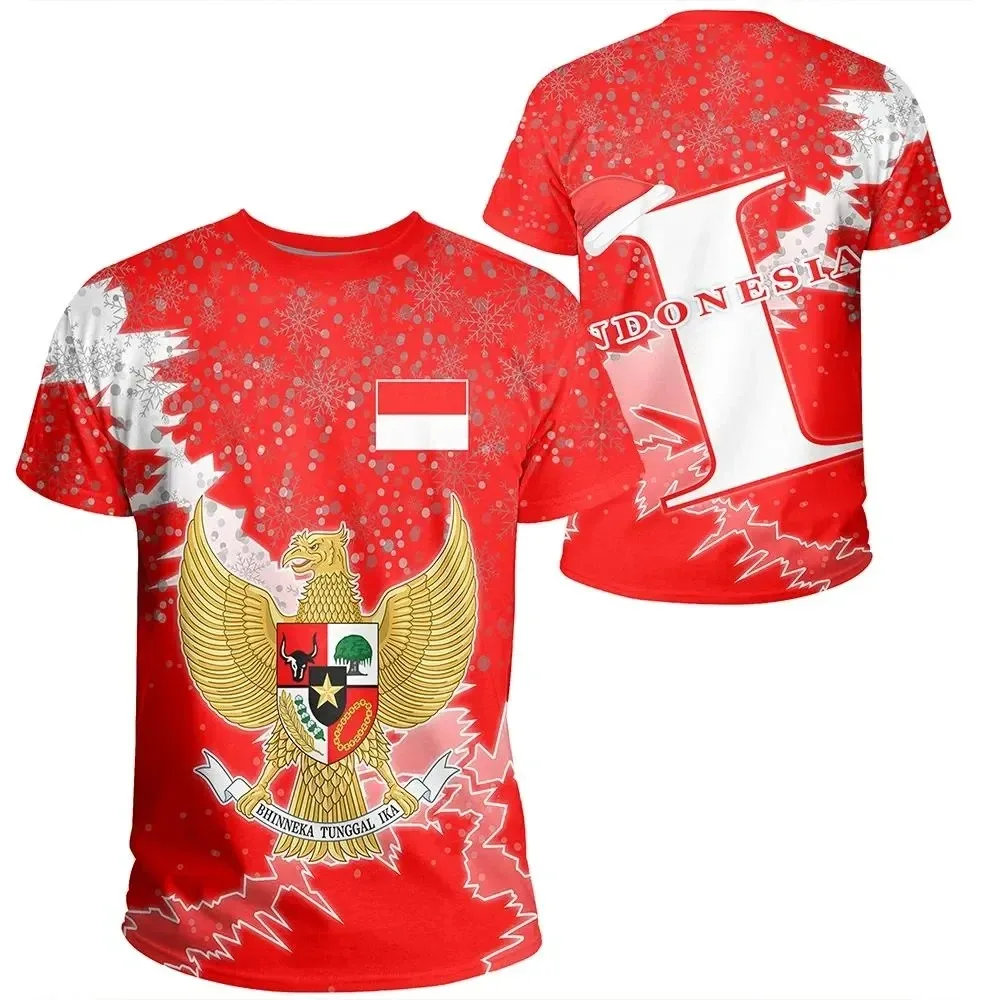 Street Fashion Usa - Endonezya Bayrağı 3D Hanedan Baskı T-shirt