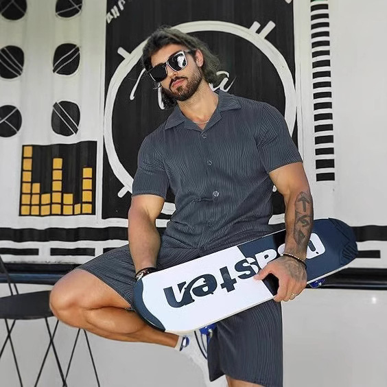 Erkek 2 Parça Takım Kısa Kollu - Street Fashion Style incelemesi ve fiyatı