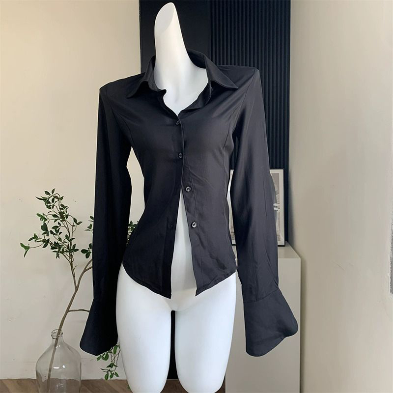Gidyq Kadın Siyah Bandaj Gömle - Street Fashion Korea incelemesi ve fiyatı