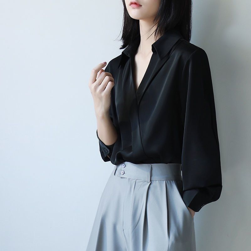 Gidyq kadınlar siyah şifon göm - Street Fashion Korea incelemesi ve fiyatı