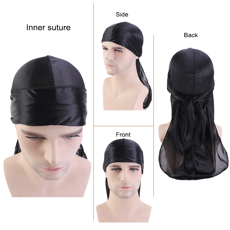 3 adet/grup Uzun Durag Ipek Sa - Street Fashion Hats incelemesi ve fiyatı