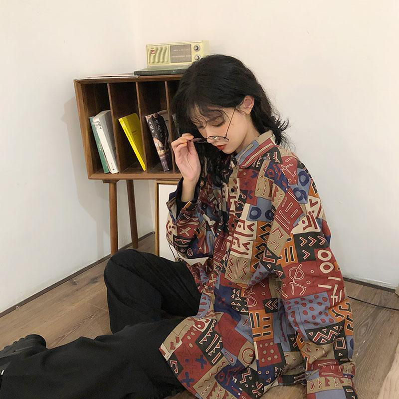 Vintage Harajuku Kadın Bluzlar - Street Fashion Korea incelemesi ve fiyatı