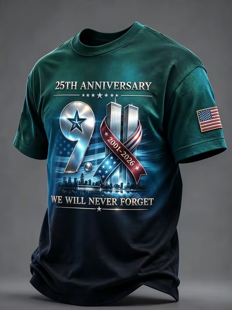 911 25. Yıldönümü Erkek Tişört - Street Fashion Usa incelemesi ve fiyatı