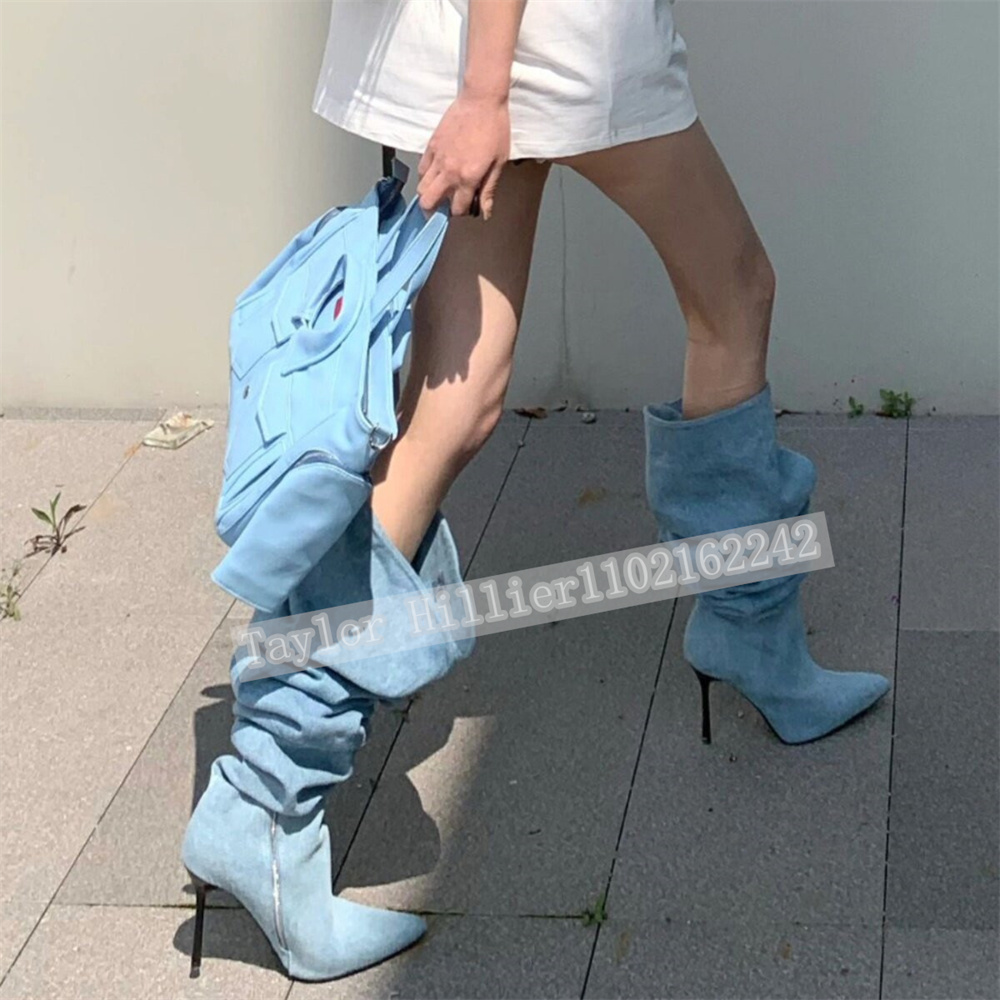 Bahar Mavisi Kot Pileli Bol Ay - Street Fashion Runway incelemesi ve fiyatı