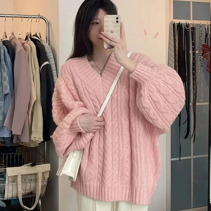 Fanan Kış Kadın Kazak Harajuku - Street Fashion Korea incelemesi ve fiyatı