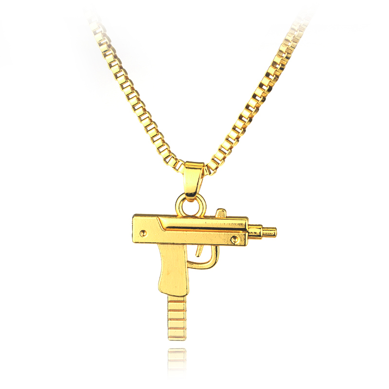 Trendy Uzi Silah Şekilli Kolye - Street Fashion Dance incelemesi ve fiyatı